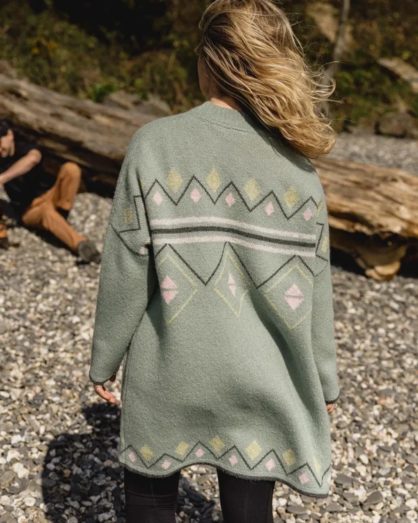 Store Passenger Leif Recycled Yarn Cardigan Pistachio