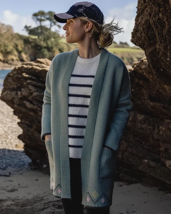Store Passenger Leif Recycled Yarn Cardigan Pistachio