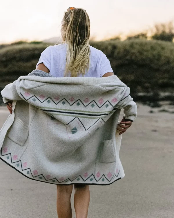 Sale Passenger Leif Recycled Yarn Cardigan Off White