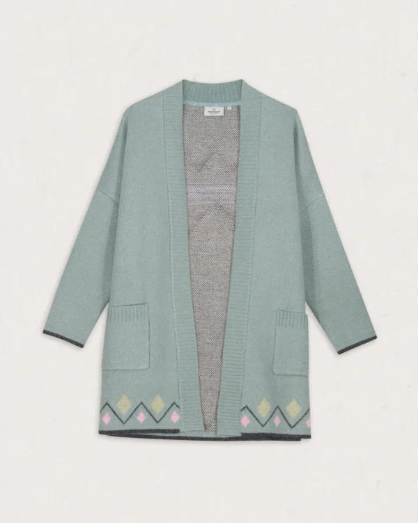 Store Passenger Leif Recycled Yarn Cardigan Pistachio