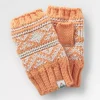 Online Passenger Lily Recycled Fleece Lined Fingerless Mittens Apricot