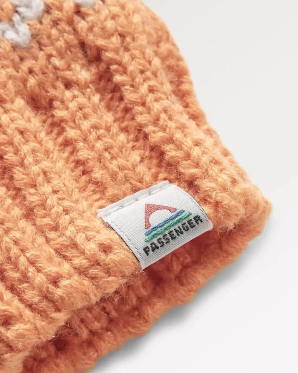 Online Passenger Lily Recycled Fleece Lined Fingerless Mittens Apricot