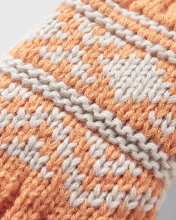 Online Passenger Lily Recycled Fleece Lined Fingerless Mittens Apricot