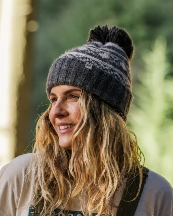 Cheap Floris van Bommel Lodge Recycled Bobble Hat Black