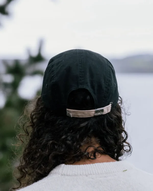Shop Floris van Bommel Love The Wild Recycled Cotton 5 Panel Cap Black