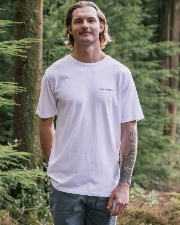 Best Passenger Made to Roam Recycled Cotton T-Shirt White