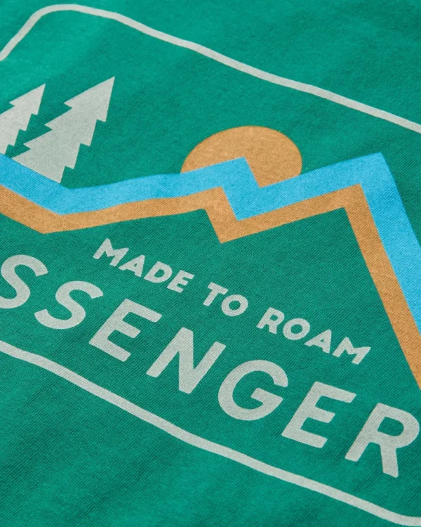 New Passenger Made To Roam Recycled Cotton T-Shirt Forest Green