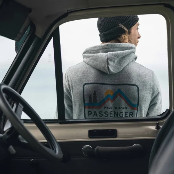 Hot Passenger Made To Roam Recycled Hoodie Grey Marl