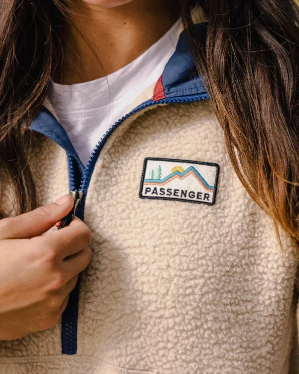 Cheap Passenger Maine 2.0 1/2 Zip Recycled Sherpa Fleece Oatmeal