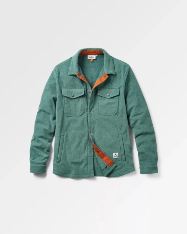 Store Passenger Maple Recycled Polar Fleece Shirt Mediterranean Marl