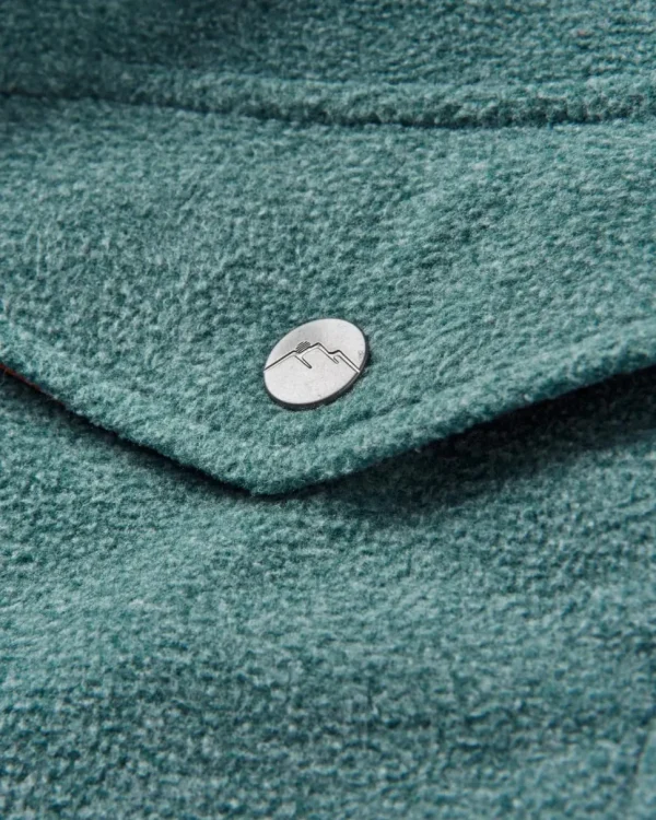 Store Passenger Maple Recycled Polar Fleece Shirt Mediterranean Marl
