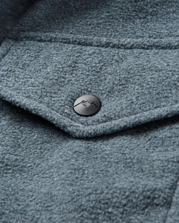 Discount Passenger Maple Recycled Polar Fleece Shirt Navy Marl