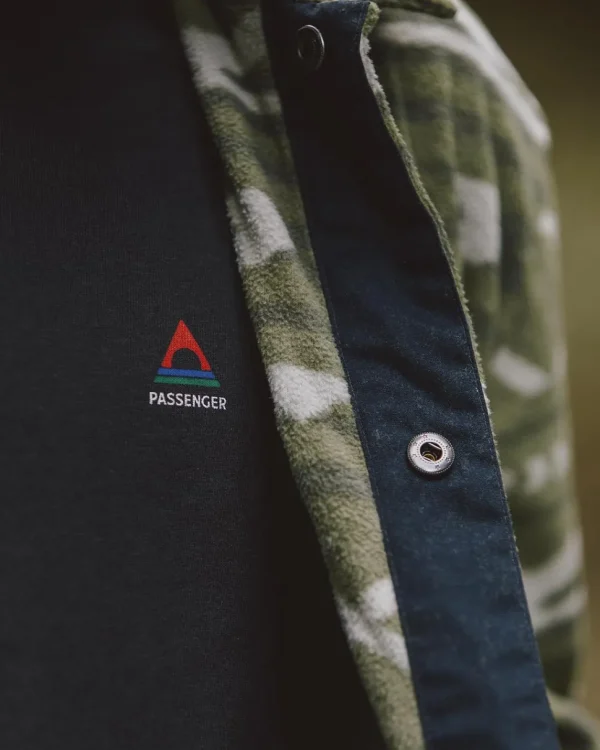 Hot Passenger Maple Recycled Polar Fleece Shirt Khaki Paddle Geo