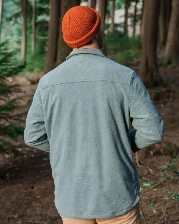 Store Passenger Maple Recycled Polar Fleece Shirt Mediterranean Marl