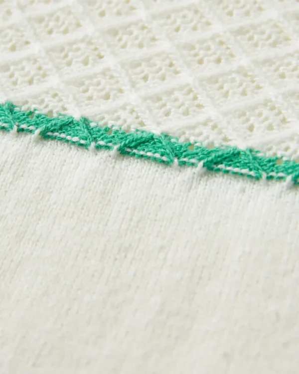 Online Passenger Migrate Organic Knitted Jumper Green spruce stripe