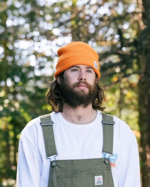 Best Sale Passenger Moss Double Layer Recycled Waffle Beanie Mandarin