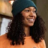 Best Sale Floris van Bommel Moss Double Layer Recycled Waffle Beanie Mediterranean