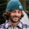 Best Sale Floris van Bommel Moss Double Layer Recycled Waffle Beanie Mediterranean
