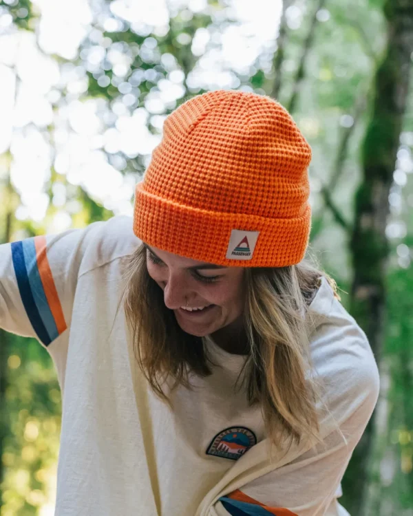 Best Sale Passenger Moss Double Layer Recycled Waffle Beanie Mandarin