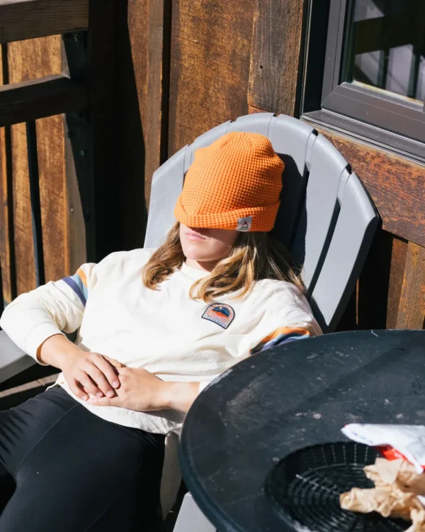 Best Sale Passenger Moss Double Layer Recycled Waffle Beanie Mandarin