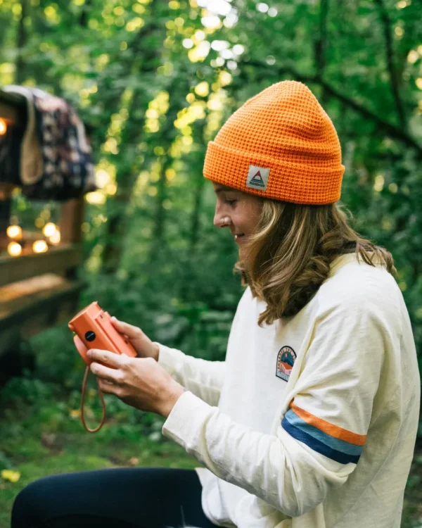 Best Sale Passenger Moss Double Layer Recycled Waffle Beanie Mandarin