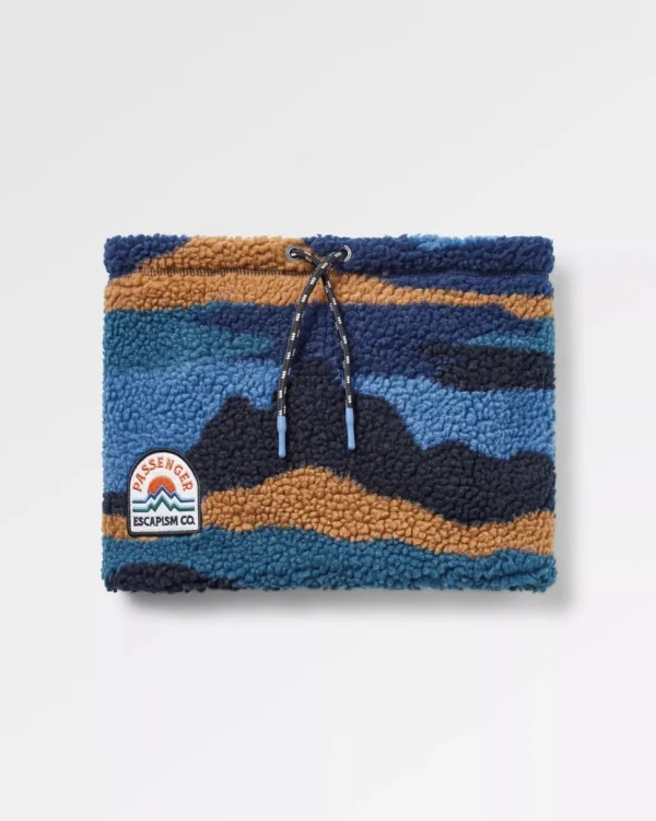 Online Passenger Mulled Recycled Sherpa Fleece Snood Scenic Navy