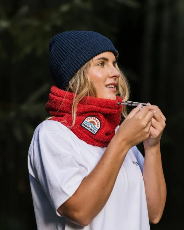 Clearance Passenger Mulled Recycled Sherpa Fleece Snood Cardinal