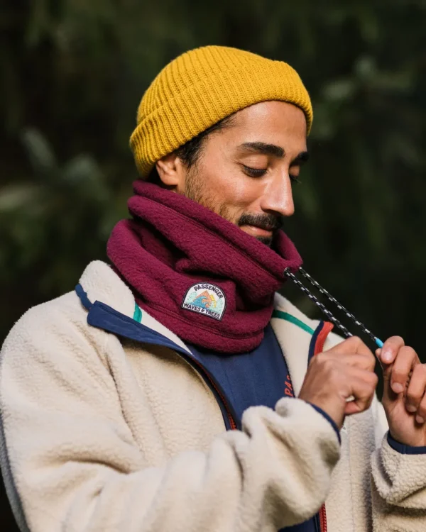 Outlet Passenger Mulled Recycled Sherpa Fleece Snood Wine