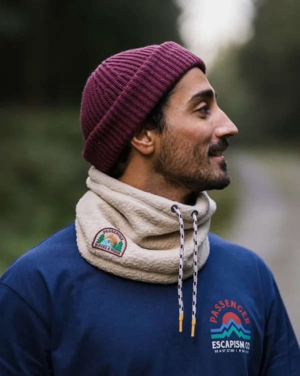 Fashion Floris van Bommel Mulled Sherpa Fleece Snood Oatmeal