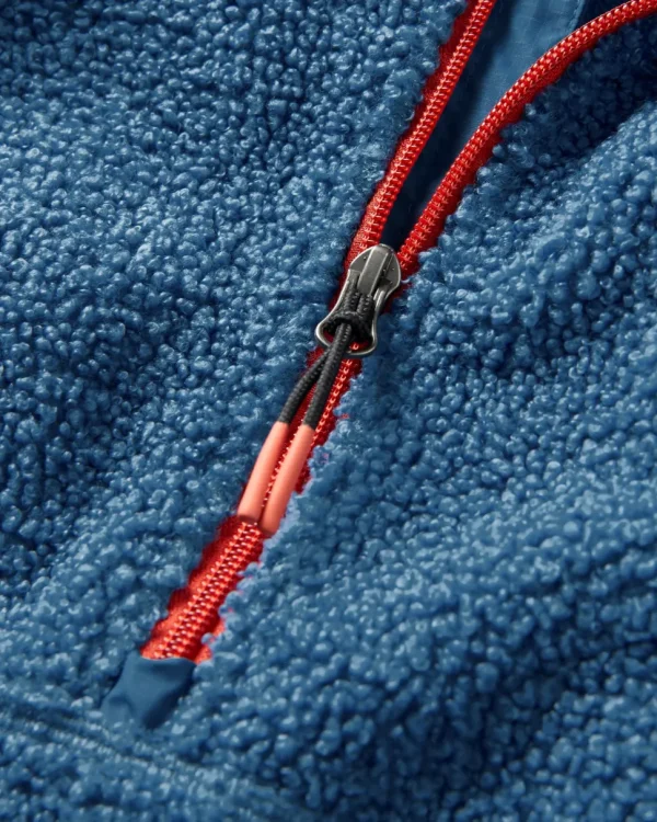 Flash Sale Floris van Bommel Muse Recycled Polar-Lined Sherpa Fleece Blue Steel