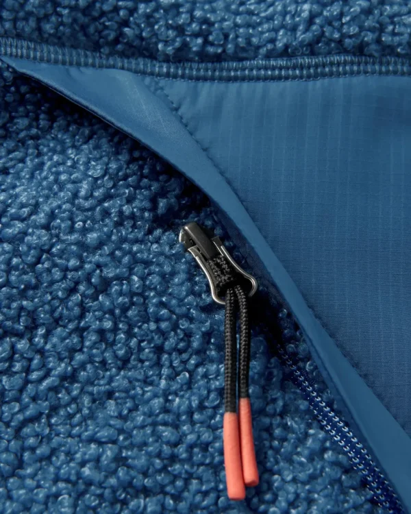 Flash Sale Floris van Bommel Muse Recycled Polar-Lined Sherpa Fleece Blue Steel