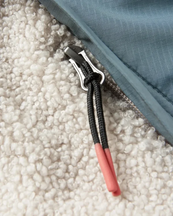 Store Floris van Bommel Muse Recycled Polar-Lined Sherpa Fleece Pebble Grey