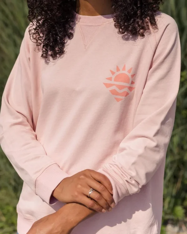 Flash Sale Passenger Mystic Recycled Cotton Sweatshirt Peach Whip