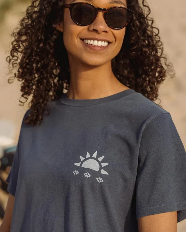 New Passenger Mystic Recycled Cotton T-Shirt Dark Denim