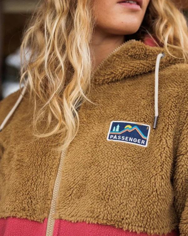Flash Sale Passenger Nestling Recycled Sherpa Hooded Fleece Biscuit