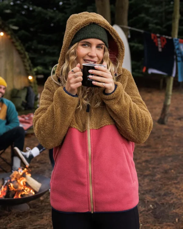Flash Sale Passenger Nestling Recycled Sherpa Hooded Fleece Biscuit