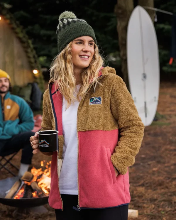 Flash Sale Passenger Nestling Recycled Sherpa Hooded Fleece Biscuit