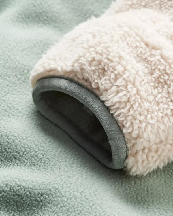 Clearance Passenger Nestling Recycled Sherpa Hooded Fleece Vintage White