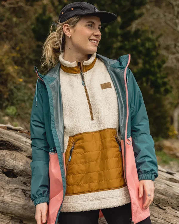 Fashion Passenger Nimbin Recycled Full Zip Water Resistant Jacket Mediterranean