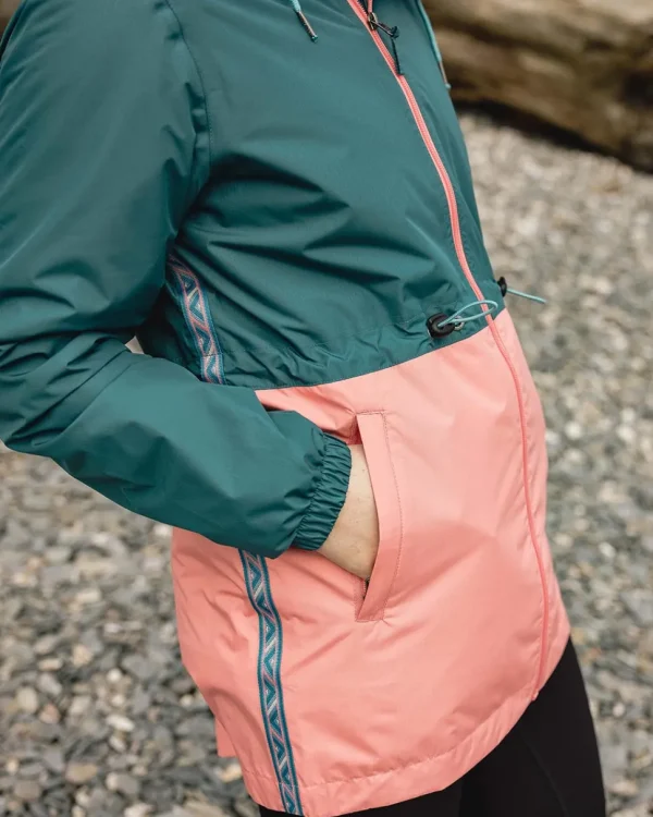 Fashion Passenger Nimbin Recycled Full Zip Water Resistant Jacket Mediterranean
