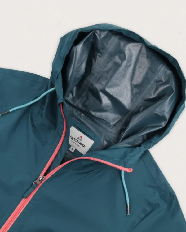 Fashion Passenger Nimbin Recycled Full Zip Water Resistant Jacket Mediterranean