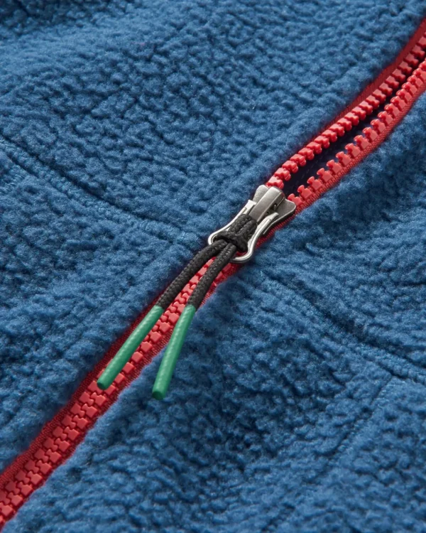 Outlet Passenger North Coast 2.0 Full Zip Recycled Sherpa Fleece Dark Denim