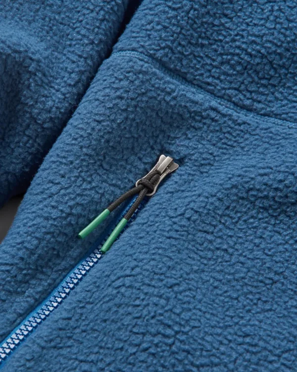 Outlet Passenger North Coast 2.0 Full Zip Recycled Sherpa Fleece Dark Denim
