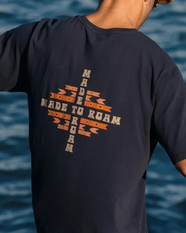 New Floris van Bommel Oar Recycled Cotton T-Shirt Deep Navy