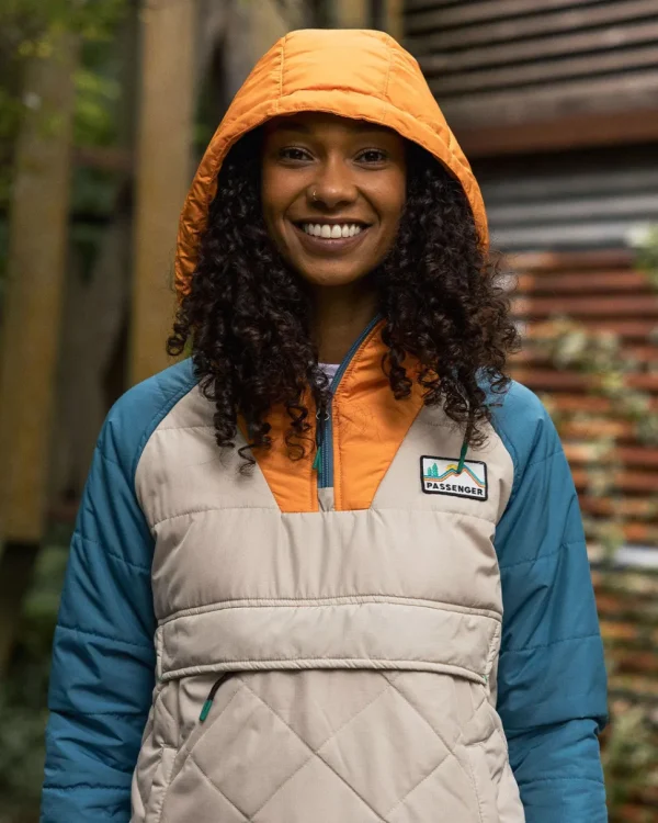 Sale Passenger Ocean Recycled Insulated 1/2 Zip Jacket Feather
