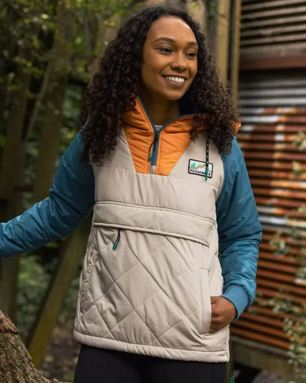 Sale Passenger Ocean Recycled Insulated 1/2 Zip Jacket Feather