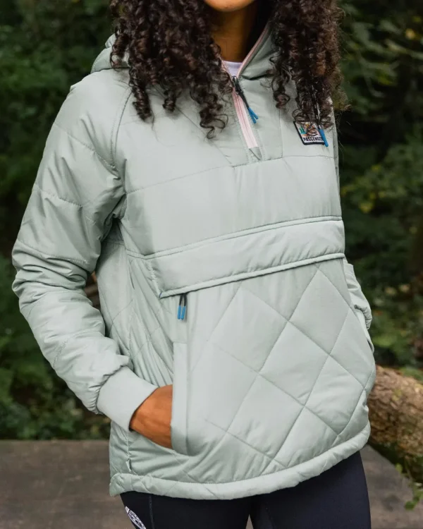 Discount Passenger Ocean Recycled Insulated 1/2 Zip Jacket Pistachio