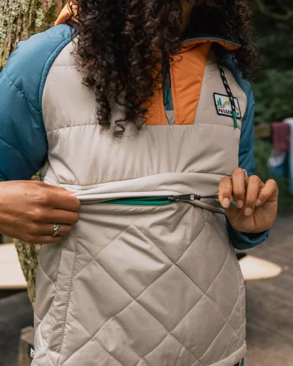 Sale Passenger Ocean Recycled Insulated 1/2 Zip Jacket Feather
