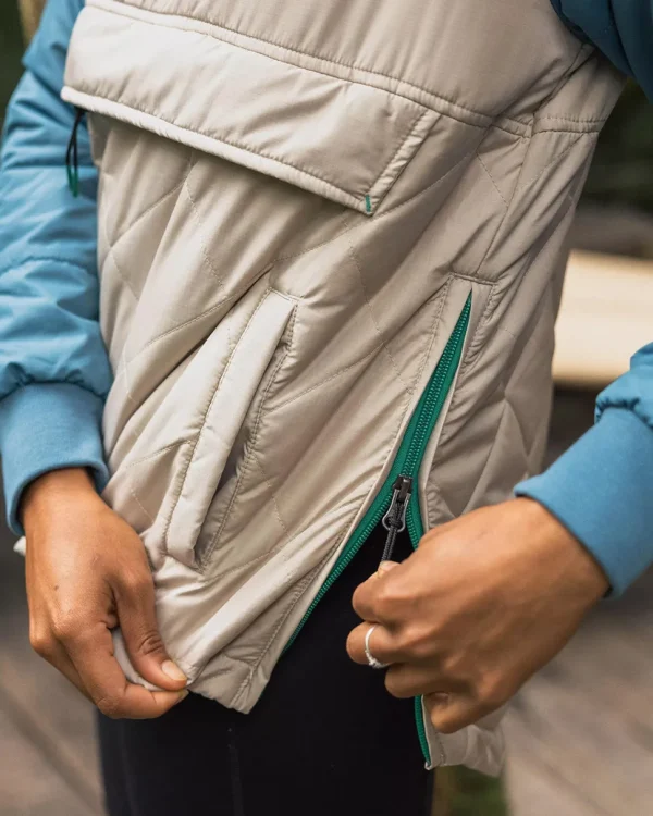 Sale Passenger Ocean Recycled Insulated 1/2 Zip Jacket Feather