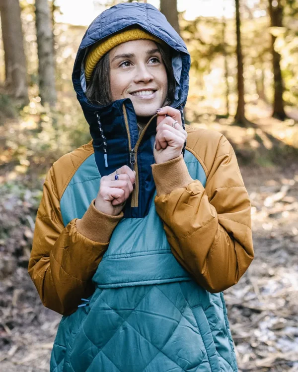 Hot Passenger Ocean Recycled Insulated 1/2 Zip Jacket Deep Ocean